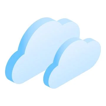 Cloud data icon, isometric style Illustrazione stock