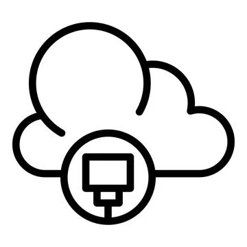 Cloud data icon outline vector. Social stay イラスト素材
