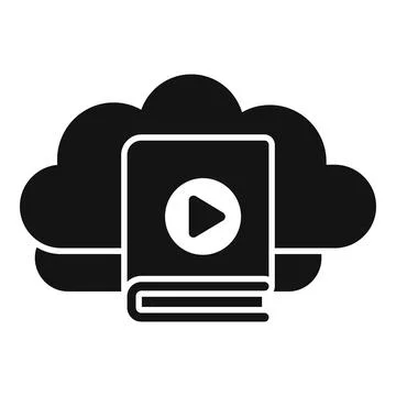 Cloud data icon simple vector. Online course Stockillustratie