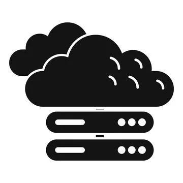 Cloud data icon simple vector. Crm database イラスト素材