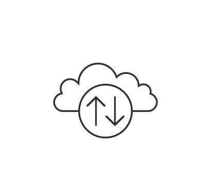 Cloud data icon. Vector illustration. Stock Illustration