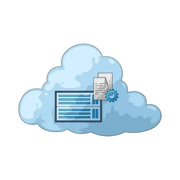 Cloud Data illustration Illustrazione stock