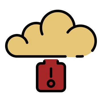 Cloud data key icon color outline vector Stockillustratie