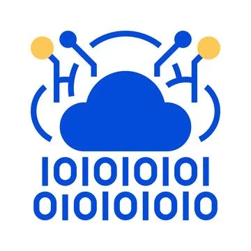 Cloud Data Line Icon, Outline Symbol for Information Storage, File Synchron.. Stock Illustration