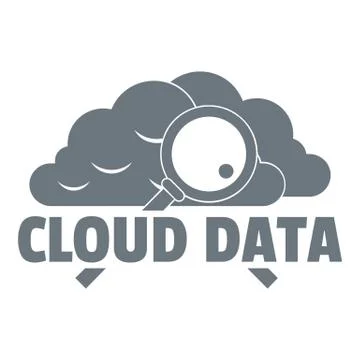 Cloud data logo, simple style イラスト素材