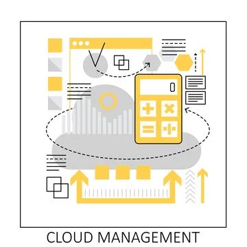 Cloud data management Stock Illustration