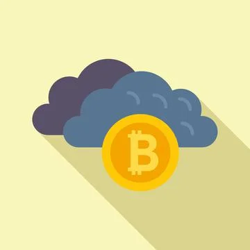 Cloud data money icon flat vector. Finance payment イラスト素材
