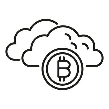 Cloud data money icon outline vector. Finance payment イラスト素材