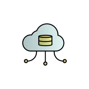 Cloud, data, network color gradient vector icon Illustrazione stock
