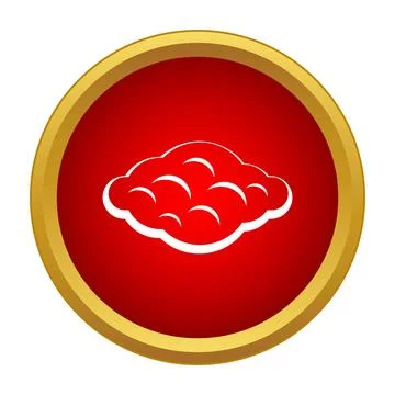 Cloud data network communication computing red icon Illustrazione stock