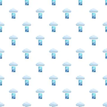 Cloud data network connection icon pattern background イラスト素材