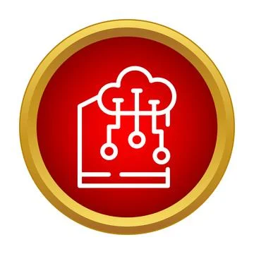 Cloud data network distributing information storage icon Stock Illustration