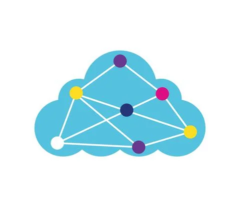 Cloud data network Stock Illustration