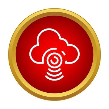 Cloud data network signal internet connection technology icon Illustrazione stock