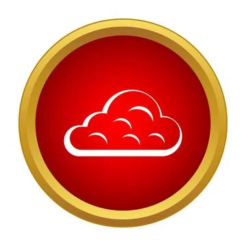 Cloud data network storage technology simple icon Illustrazione stock