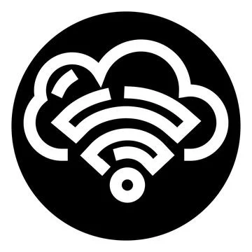 Cloud data network wi fi connectivity icon Illustrazione stock