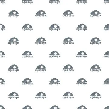 Cloud data pattern seamless Stock Illustration