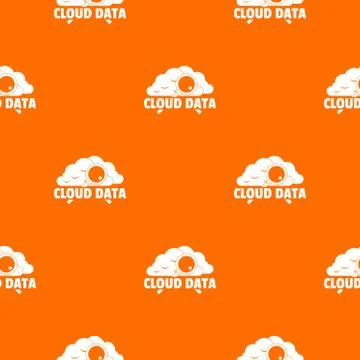 Cloud data pattern vector orange イラスト素材