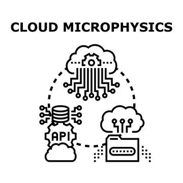 Cloud data processing api integration concept vector Stock Illustration