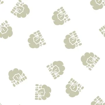 Cloud data protection glyph vector seamless pattern Stockillustratie