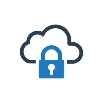Cloud Data Protection Icon Stock Illustration