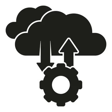 Cloud data realization icon simple vector. Vision business Stock Illustration