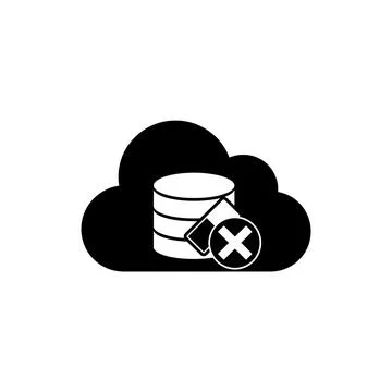 Cloud Data Removal and Deletion Icon 库存插图