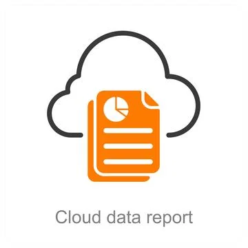 Cloud data report Stock Illustration