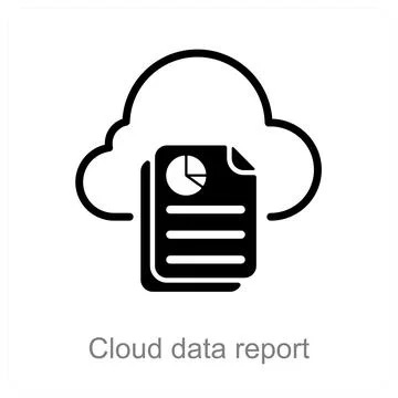 Cloud data report Stockillustratie
