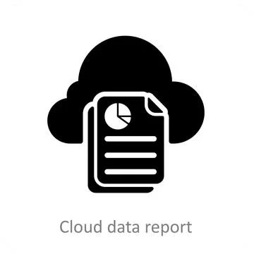 Cloud Data Report Illustrazione stock