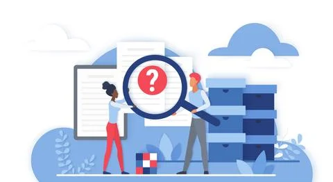 Cloud Data Search Concept With Magnifying Glass Stock Illustration