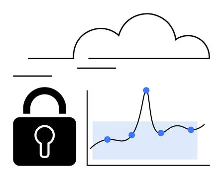 Cloud Data Security and Analytics Protecting and Analyzing Your Information Stock Illustration