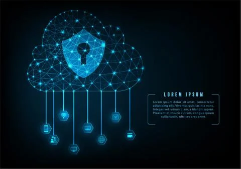 Cloud data security concept. Stock-Illustration