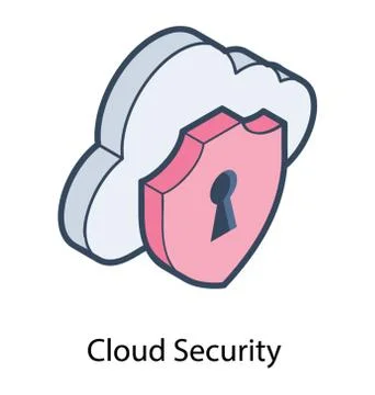 Cloud Data Security Stock Illustration