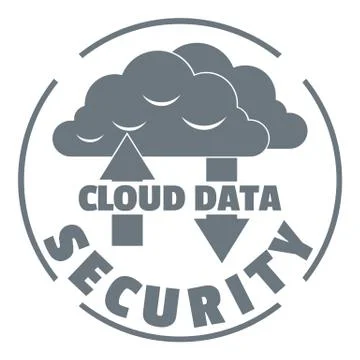 Cloud data security logo, simple style イラスト素材