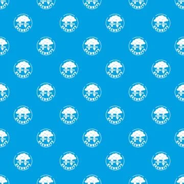 Cloud data security pattern seamless blue 스톡 일러스트