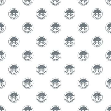 Cloud data security pattern vector seamless Illustrazione stock