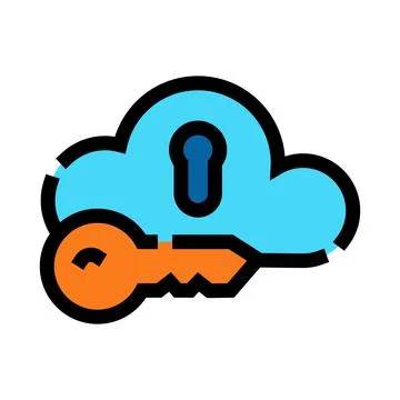 Cloud data security protecting online information access Illustrazione stock