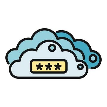 Cloud data security protecting user password privacy イラスト素材