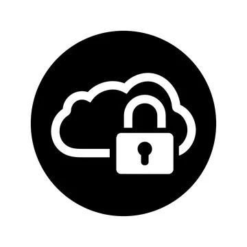 Cloud, data, security, protection icon Stock Illustration