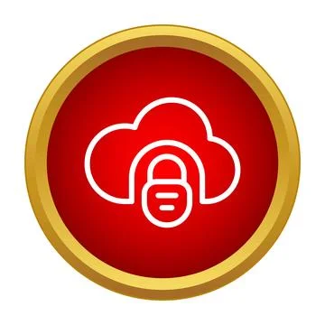 Cloud data security protection illustrating online information privacy Stock Illustration