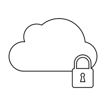 Cloud data security system technology outline Stock Illustration