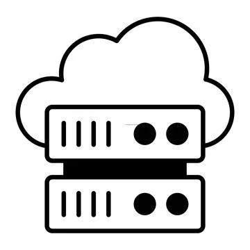 Cloud data server icon modern illustration Stock Illustration