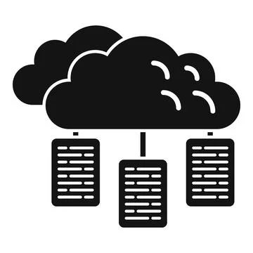 Cloud data server icon simple vector. Software system Stock Illustration