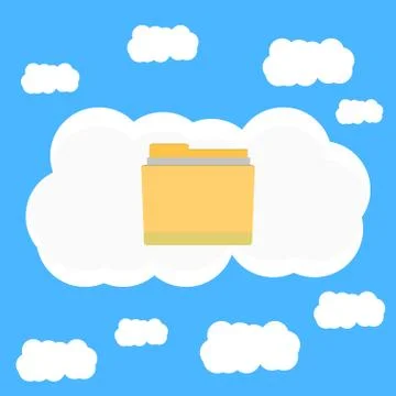 Cloud data in sky Stock Illustration