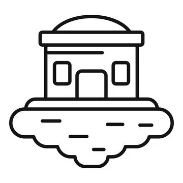 Cloud data storage center icon showing server and database Stock Illustration