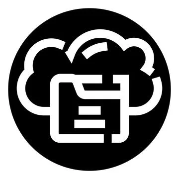 Cloud data storage computing with arrow synchronization icon Stock Illustration
