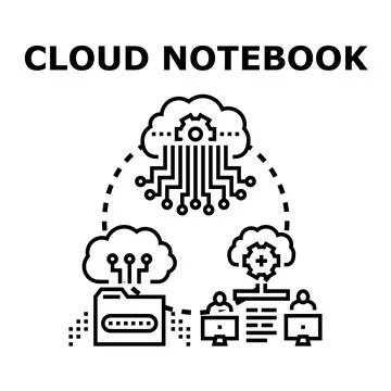Cloud data storage computing networking concept イラスト素材
