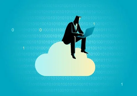 Cloud Data Storage Concept Stock Illustration