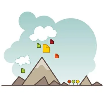 Cloud Data Storage Icon Stockillustratie